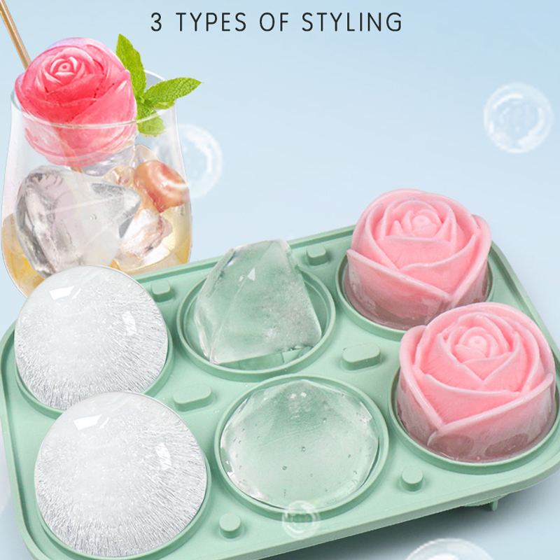 Coaster Mold Round - 3d rosa diamante redondo moldes de