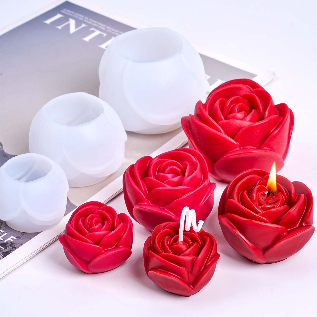 Resin Craft Ideas - Molde de vela de silicone em