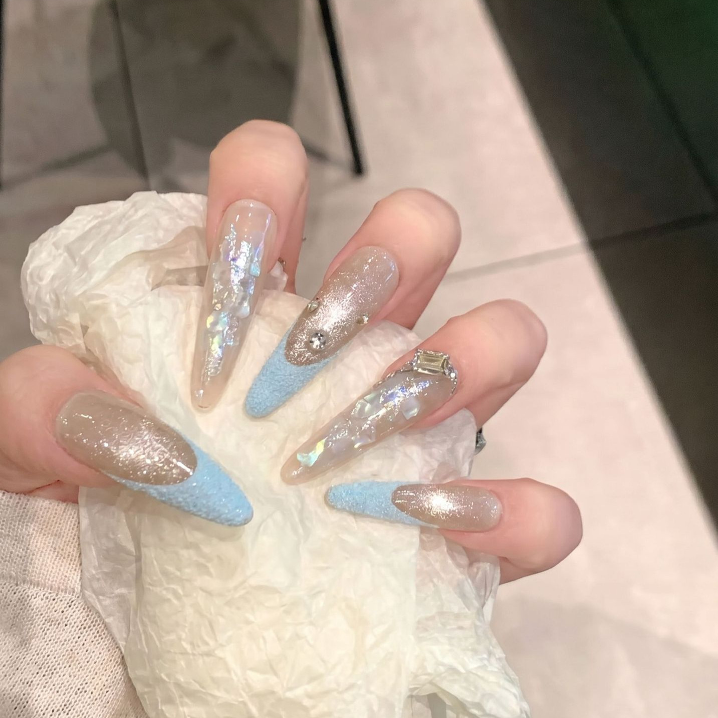 Imprensa em unhas 10 pçs roxo  - Resin Craft Material avaliação e preço