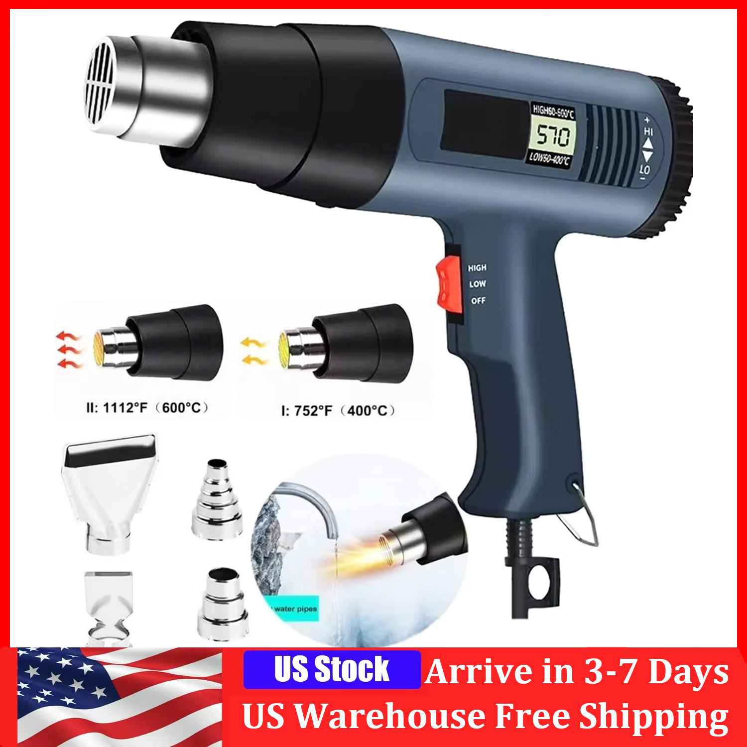 Pistola de calor elétrica de 2 - Heat Gun Small avaliação e preço