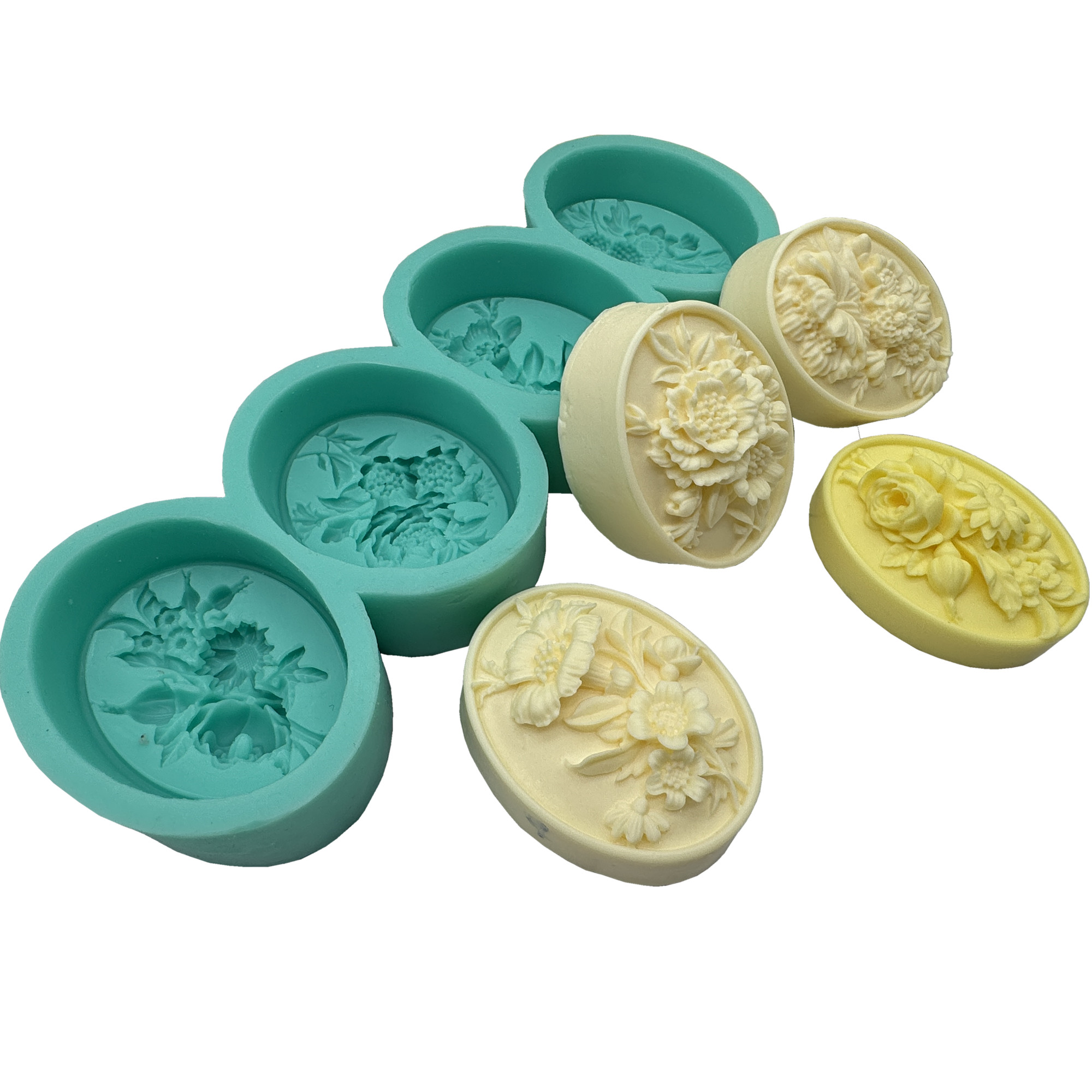 Molde de sabão 3d flor oval, 4 - Resin Craft Ideas avaliação e preço