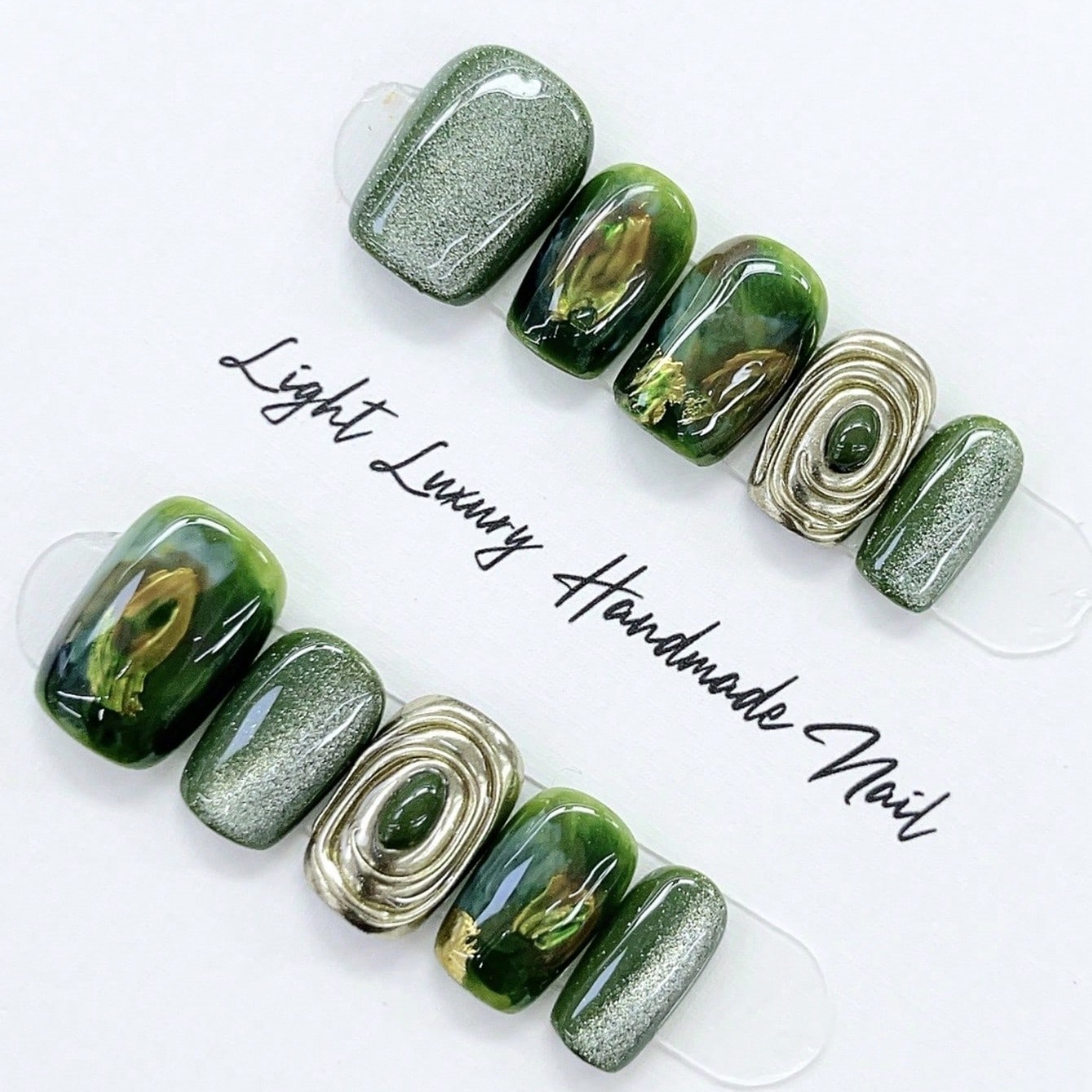 10 peças de unhas postiças cur - Resin Craft Material avaliação e preço